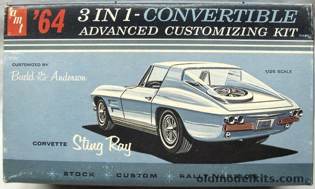 AMT 1/25 Chevrolet 1964 Corvette Convertible - Stock / Custom / Rally, 6914-200 plastic model kit